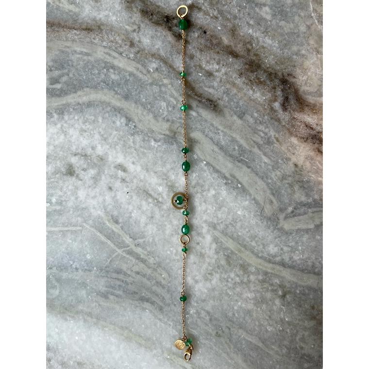 Dulong Piccolo Smaragder Armbånd, 18K Guld
